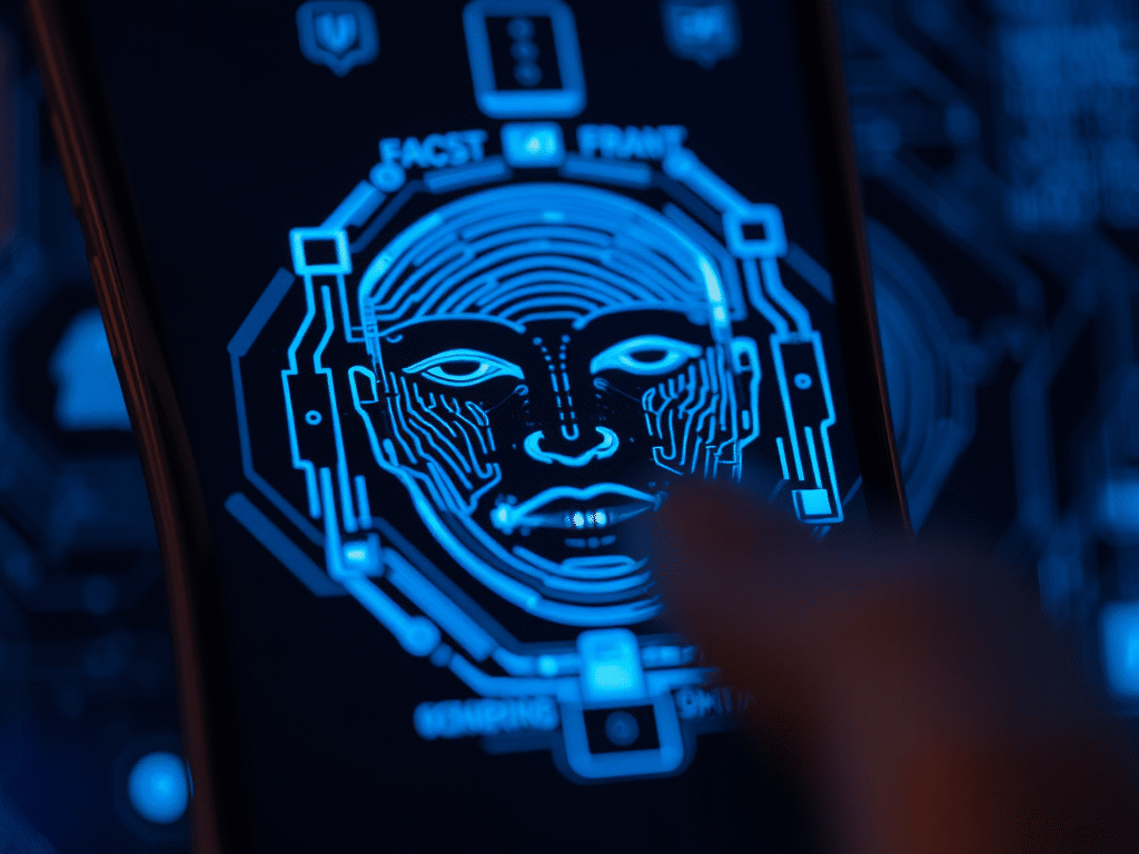 Người dùng thực hiện xác thực khuôn mặt trên điện thoại để bảo mật khi sử dụng phương thức nạp tiền sunwin qua ví điện tử 2026.