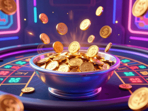 Giao diện xóc đĩa Sunwin trực tuyến hiện đại 2026 với bát xóc rung lắc đồng xu vàng, ánh sáng neon rực rỡ trên bàn casino ảo cao cấp