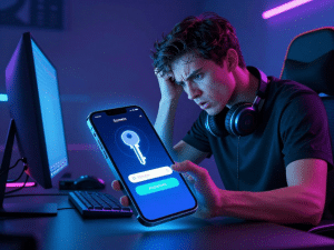 Người dùng đang khôi phục tài khoản Sunwin nhanh chóng trên điện thoại với biểu tượng khóa mở, quên mật khẩu sunwin phải làm sao được minh họa trực quan