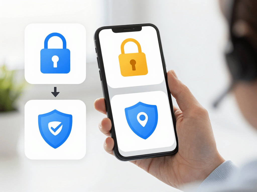 Người dùng trò chuyện với nhân viên hỗ trợ khách hàng trên điện thoại, biểu tượng ba bước cách xóa tài khoản Sunwin vĩnh viễn, khóa bảo mật an toàn